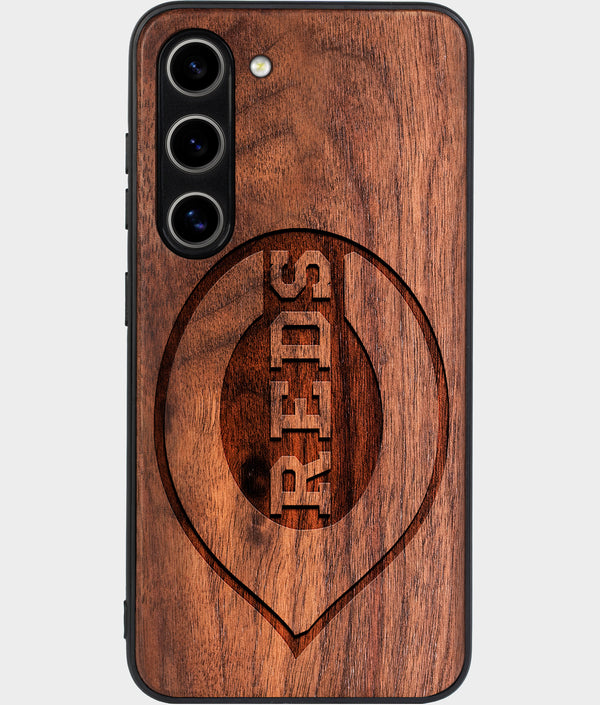 Best Wood Cincinnati Reds Galaxy S24 Case - Custom Engraved Cover - Engraved In Nature