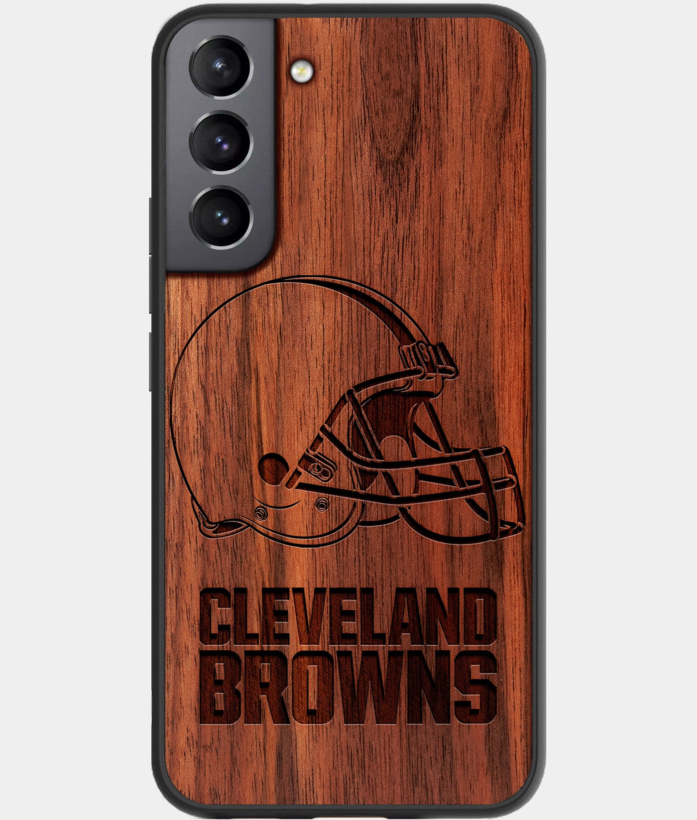 Best Wood Cleveland Browns Galaxy S23 Case - Custom Engraved Cover - Engraved In Nature