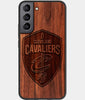 Best Wood Cleveland Cavaliers Samsung Galaxy S23 Plus Case - Custom Engraved Cover - Engraved In Nature