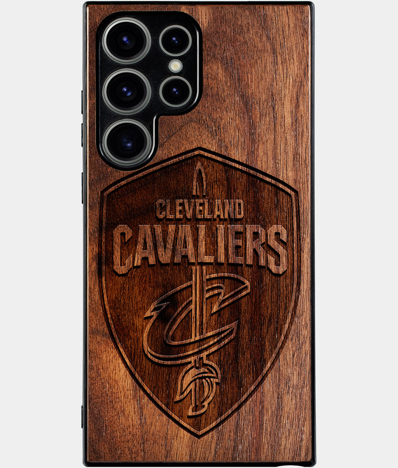 Best Wood Cleveland Cavaliers Samsung Galaxy S24 Ultra Case - Custom Engraved Cover - Engraved In Nature