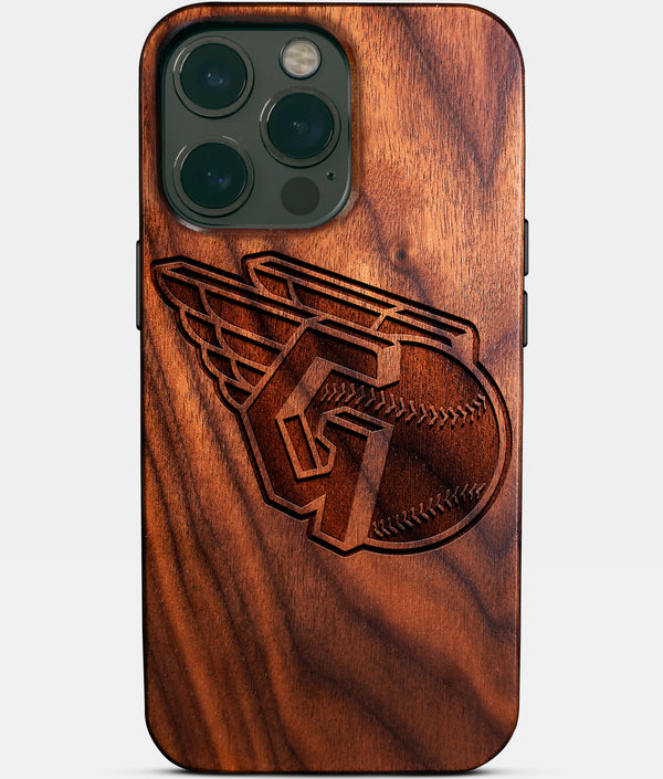 Custom Cleveland Guardians iPhone 14/14 Pro/14 Pro Max/14 Plus Case - Wood Guardians Cover - Eco-friendly Cleveland Guardians iPhone 14 Case - Carved Wood Custom Cleveland Guardians Gift For Him - Monogrammed Personalized iPhone 14 Cover By Engraved In Nature