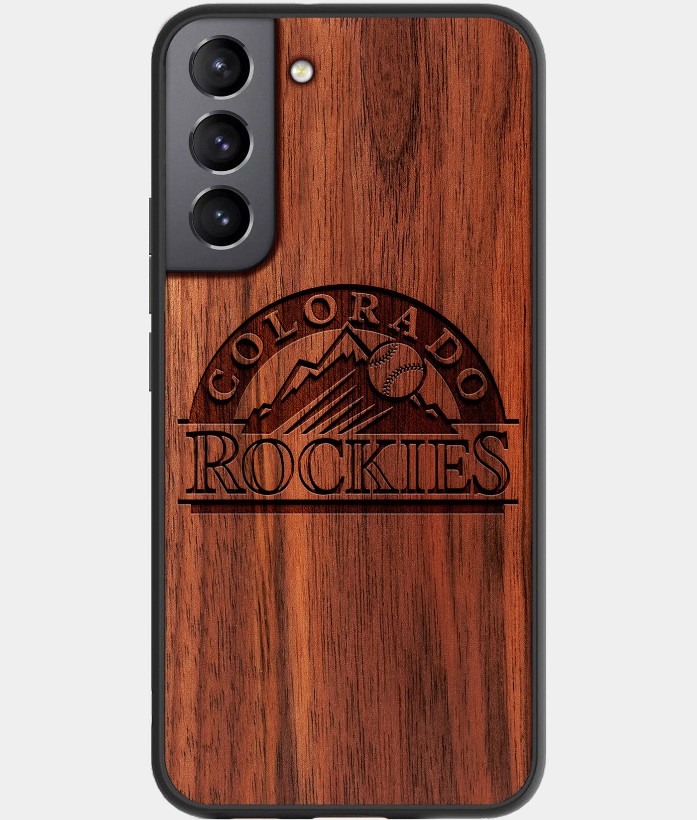 Best Wood Colorado Rockies Samsung Galaxy S22 Plus Case - Custom Engraved Cover - Engraved In Nature
