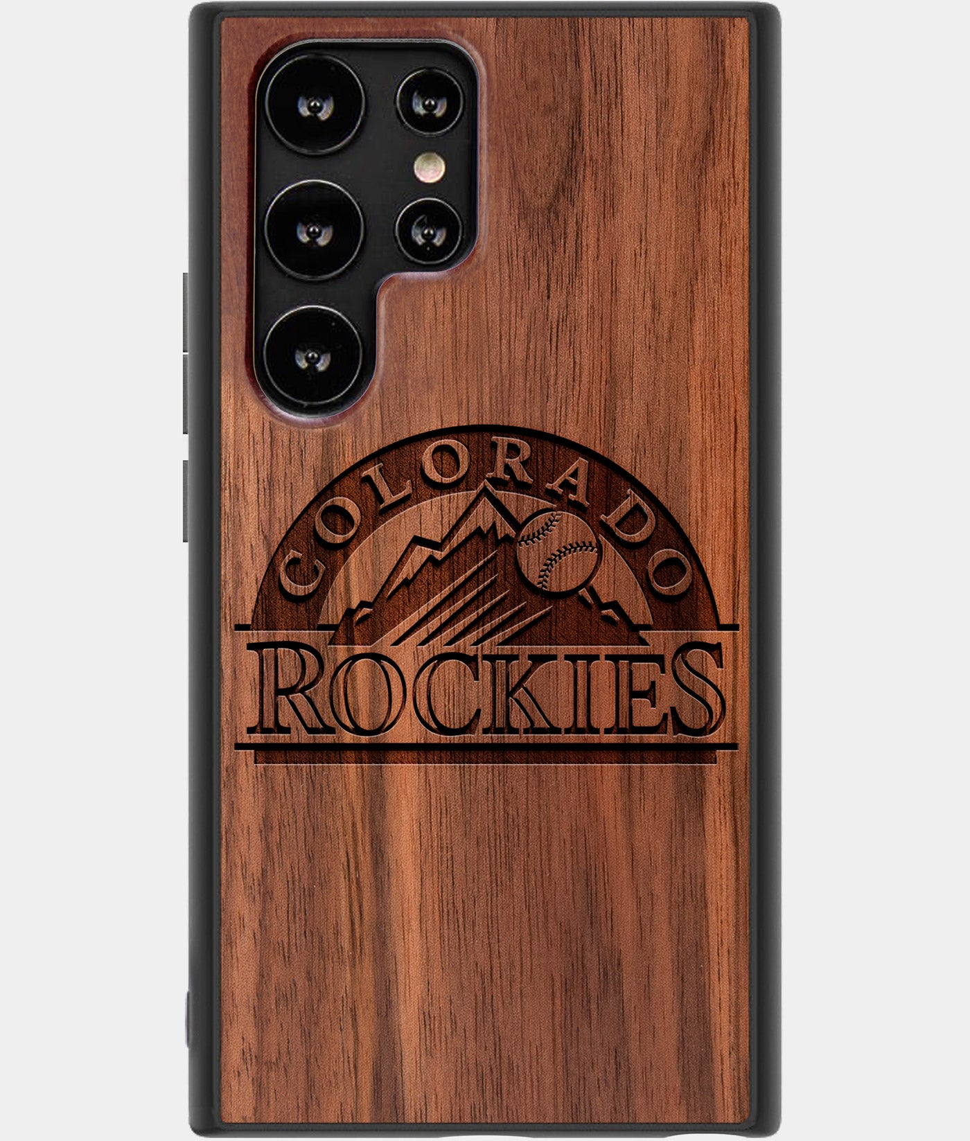 Best Wood Colorado Rockies Samsung Galaxy S22 Ultra Case - Custom Engraved Cover - Engraved In Nature
