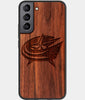 Best Wood Columbus Blue Jackets Galaxy S23 Case - Custom Engraved Cover - Engraved In Nature