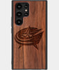 Best Wood Columbus Blue Jackets Samsung Galaxy S23 Ultra Case - Custom Engraved Cover - Engraved In Nature