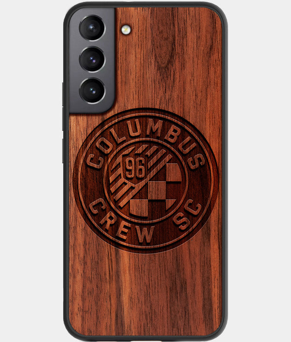Best Walnut Wood Columbus Crew SC Galaxy S21 FE Case - Custom Engraved Cover - Engraved In Nature