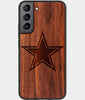 Best Walnut Wood Dallas Cowboys Galaxy S21 FE Case - Custom Engraved Cover - Engraved In Nature