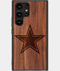 Best Wood Dallas Cowboys Samsung Galaxy S22 Ultra Case - Custom Engraved Cover - Engraved In Nature