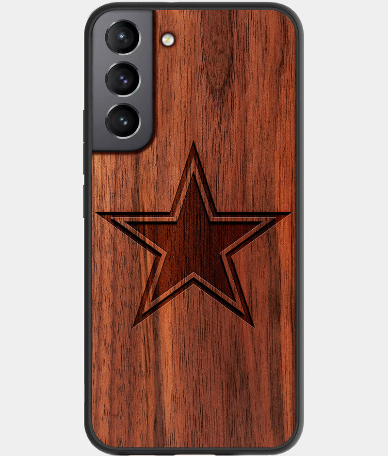 Best Wood Dallas Cowboys Samsung Galaxy S22 Case - Custom Engraved Cover - Engraved In Nature