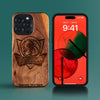 Custom Dallas Mavericks iPhone 15/15 Pro/15 Pro Max/15 Plus Case - Carved Wood Mavericks Cover