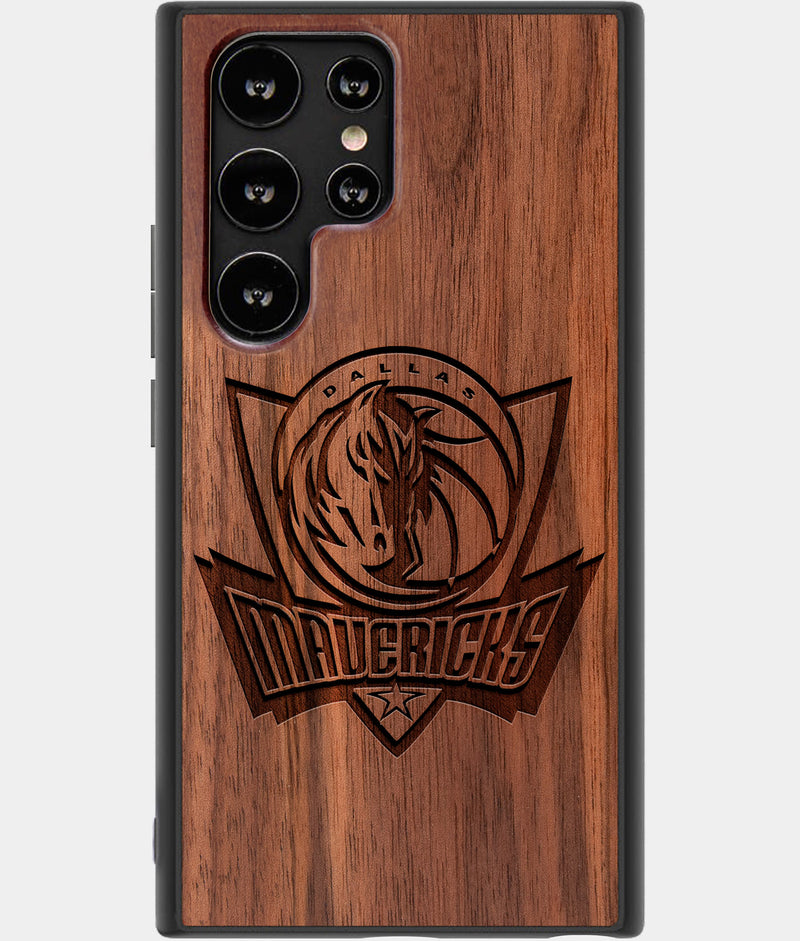 Best Wood Dallas Mavericks Samsung Galaxy S22 Ultra Case - Custom Engraved Cover - Engraved In Nature
