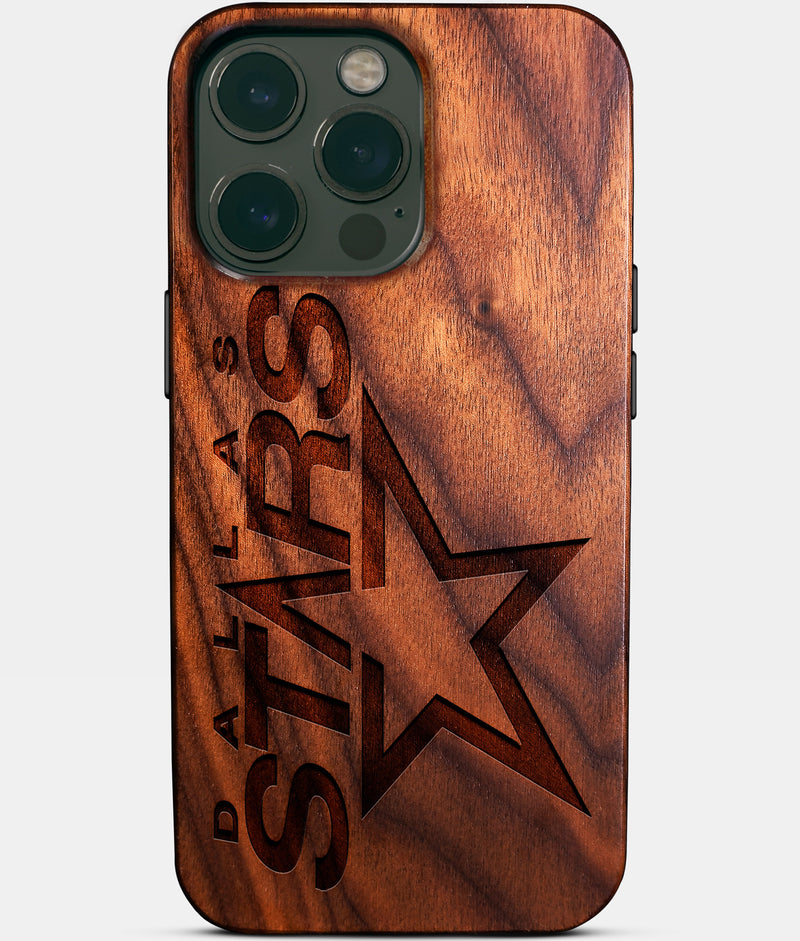 Custom Dallas Stars iPhone 14/14 Pro/14 Pro Max/14 Plus Case - Wood Dallas Stars Cover - Eco-friendly Dallas Stars iPhone 14 Case - Carved Wood Custom Dallas Stars Gift For Him - Monogrammed Personalized iPhone 14 Cover By Engraved In Nature