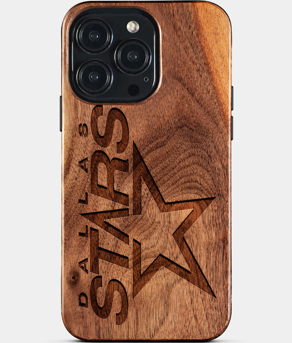 Custom Dallas Stars iPhone 15/15 Pro/15 Pro Max/15 Plus Case - Wood Dallas Stars Cover - Eco-friendly Dallas Stars iPhone 15 Case - Carved Wood Custom Dallas Stars Gift For Him - Monogrammed Personalized iPhone 15 Cover By Engraved In Nature