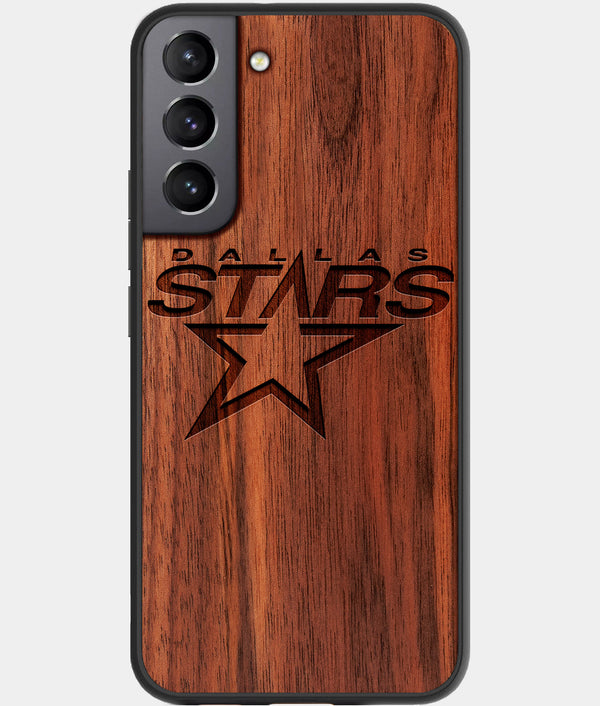 Best Walnut Wood Dallas Stars Galaxy S21 FE Case - Custom Engraved Cover - Engraved In Nature