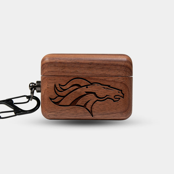 Custom Denver Broncos AirPods Cases | AirPods | AirPods Pro | AirPods Pro 2 Case - Carved Wood Broncos AirPods Cover - Eco-friendly Denver Broncos AirPods Case - Custom Denver Broncos Gift For Him - Monogrammed Personalized AirPods Cover By Engraved In Nature