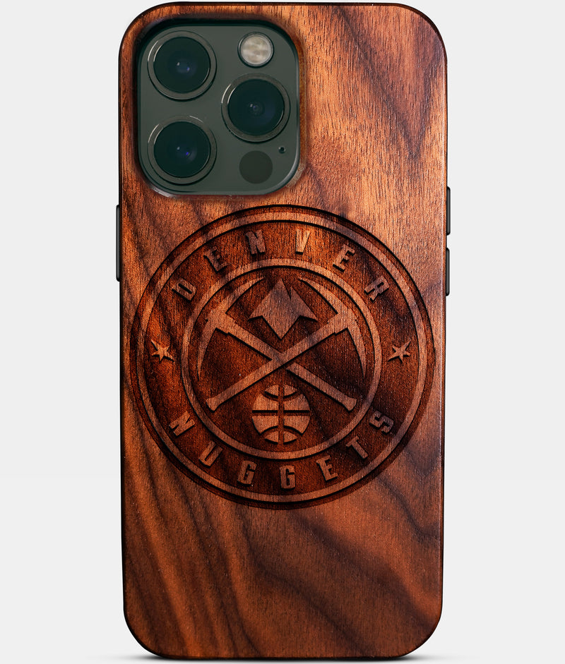 Custom Denver Nuggets iPhone 14/14 Pro/14 Pro Max/14 Plus Case - Wood Nuggets Cover - Eco-friendly Denver Nuggets iPhone 14 Case - Carved Wood Custom Denver Nuggets Gift For Him - Monogrammed Personalized iPhone 14 Cover By Engraved In Nature