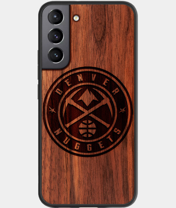 Best Walnut Wood Denver Nuggets Galaxy S21 FE Case - Custom Engraved Cover - Engraved In Nature