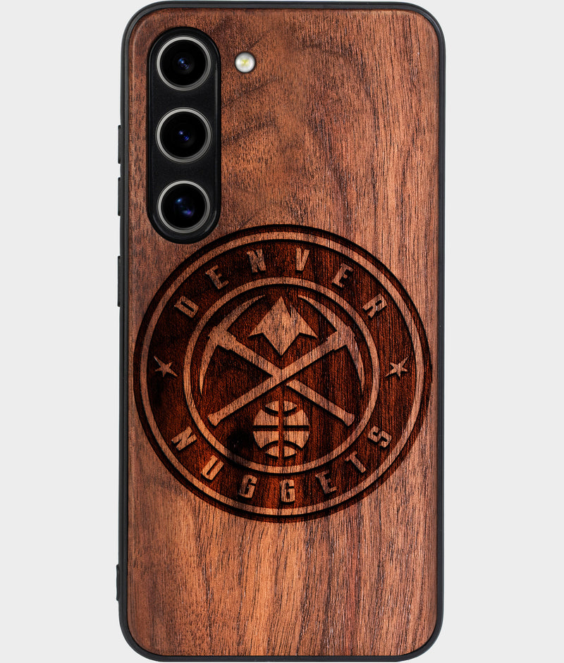 Best Wood Denver Nuggets Samsung Galaxy S24 Plus Case - Custom Engraved Cover - Engraved In Nature