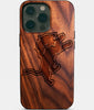 Custom Detroit Lions iPhone 14/14 Pro/14 Pro Max/14 Plus Case - Wood Detroit Lions Cover - Eco-friendly Detroit Lions iPhone 14 Case - Carved Wood Custom Detroit Lions Gift For Him - Monogrammed Personalized iPhone 14 Cover By Engraved In Nature