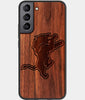 Best Wood Detroit Lions Samsung Galaxy S22 Plus Case - Custom Engraved Cover - Engraved In Nature