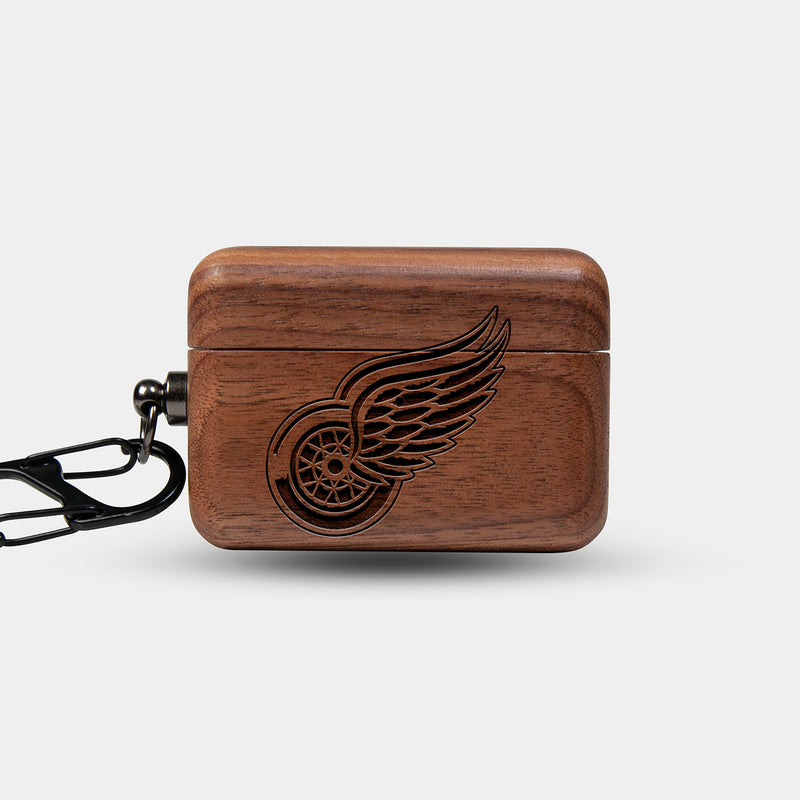 Custom Detroit Red Wings AirPods Cases | AirPods | AirPods Pro | AirPods Pro 2 Case - Carved Wood Red Wings AirPods Cover - Eco-friendly Detroit Red Wings AirPods Case - Custom Detroit Red Wings Gift For Him - Monogrammed Personalized AirPods Cover By Engraved In Nature