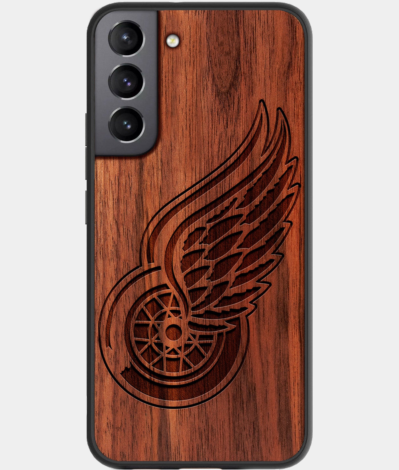 Best Wood Detroit Red Wings Samsung Galaxy S22 Plus Case - Custom Engraved Cover - Engraved In Nature