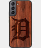 Best Wood Detroit Tigers Galaxy S22 Case - Custom Engraved Cover - Engraved In Nature