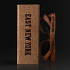 East New York II Wood Sunglasses with custom engraving. Custom East New York II Gifts For Men -  Sustainable East New York II eco friendly products - Personalized East New York II Birthday Gifts - Unique East New York II travel Souvenirs and gift shops. East New York II Wayfarer Eyewear and Shades wiith Box