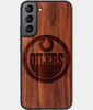 Best Wood Edmonton Oilers Samsung Galaxy S23 Plus Case - Custom Engraved Cover - Engraved In Nature