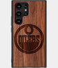 Best Wood Edmonton Oilers Samsung Galaxy S23 Ultra Case - Custom Engraved Cover - Engraved In Nature