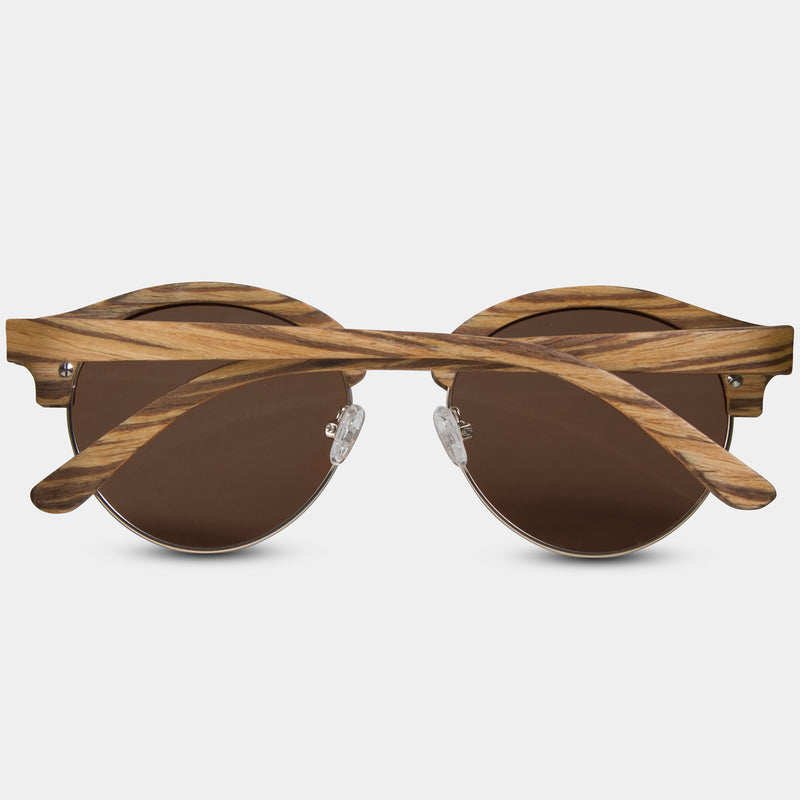 Best Custom Engraved Browline Tigereye Wooden Sunglasses | Big Sur - Engraved In Nature