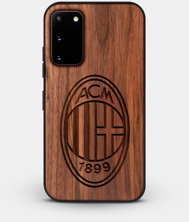 Best Walnut Wood A.C. Milan Galaxy S20 FE Case - Custom Engraved Cover - Engraved In Nature