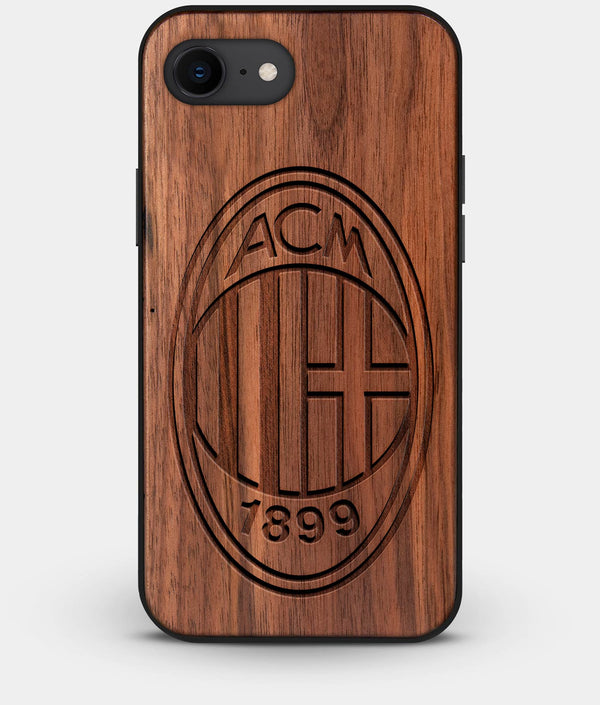 Best Custom Engraved Walnut Wood A.C. Milan iPhone 8 Case - Engraved In Nature