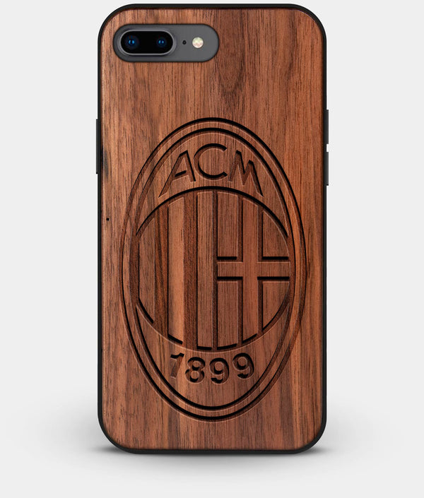 Best Custom Engraved Walnut Wood A.C. Milan iPhone 8 Plus Case - Engraved In Nature
