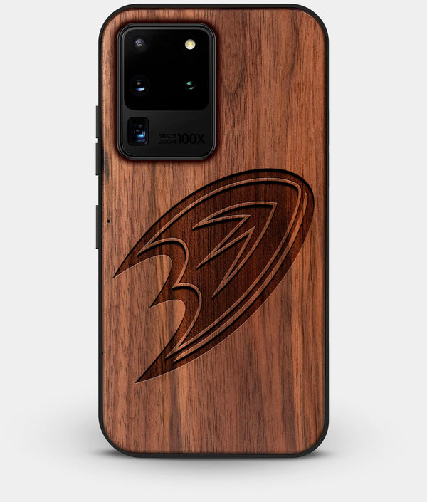 Best Custom Engraved Walnut Wood Anaheim Ducks Galaxy S20 Ultra Case - Engraved In Nature