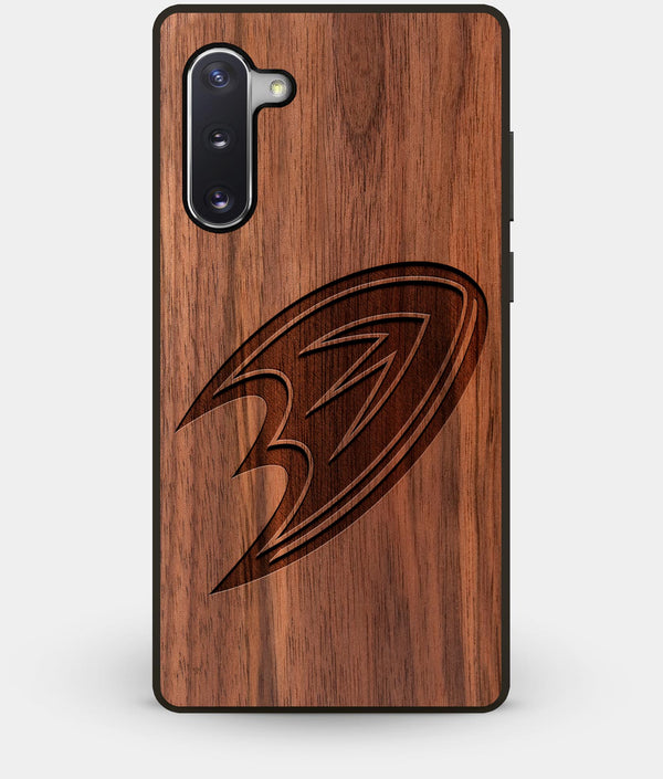 Best Custom Engraved Walnut Wood Anaheim Ducks Note 10 Case - Engraved In Nature