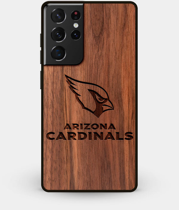 Best Walnut Wood Arizona Cardinals Galaxy S21 Ultra Case - Custom Engraved Cover - Engraved In Nature