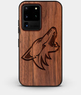 Best Custom Engraved Walnut Wood Arizona Coyotes Galaxy S20 Ultra Case - Engraved In Nature