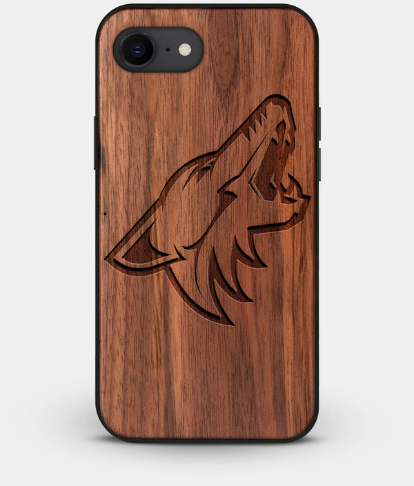 Best Custom Engraved Walnut Wood Arizona Coyotes iPhone 8 Case - Engraved In Nature