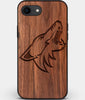 Best Custom Engraved Walnut Wood Arizona Coyotes iPhone SE Case - Engraved In Nature