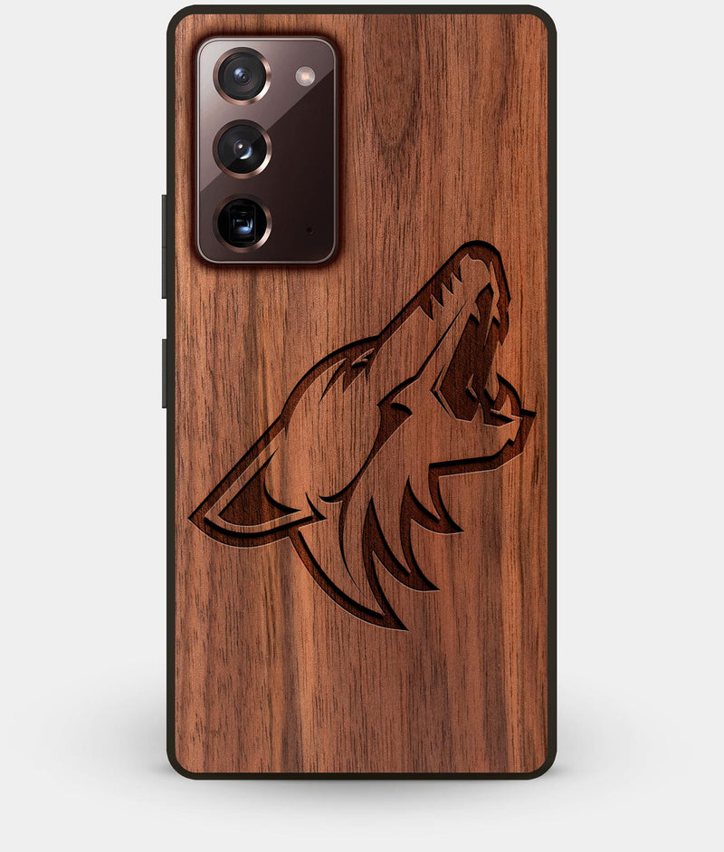 Best Custom Engraved Walnut Wood Arizona Coyotes Note 20 Case - Engraved In Nature