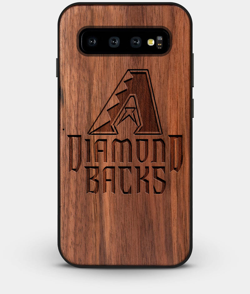Best Custom Engraved Walnut Wood Arizona Diamondbacks Galaxy S10 Case - Engraved In Nature