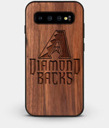 Best Custom Engraved Walnut Wood Arizona Diamondbacks Galaxy S10 Plus Case - Engraved In Nature