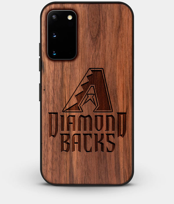 Best Walnut Wood Arizona Diamondbacks Galaxy S20 FE Case - Custom Engraved Cover - Engraved In Nature