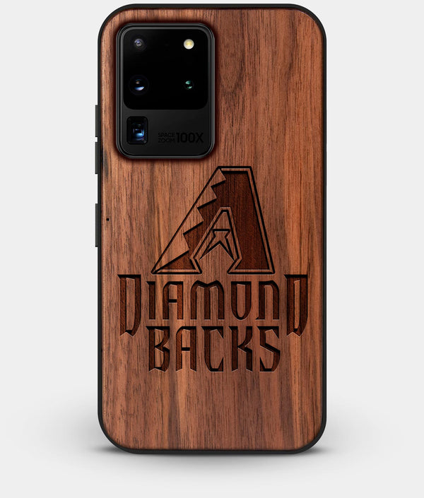 Best Custom Engraved Walnut Wood Arizona Diamondbacks Galaxy S20 Ultra Case - Engraved In Nature
