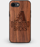 Best Custom Engraved Walnut Wood Arizona Diamondbacks iPhone 8 Case - Engraved In Nature
