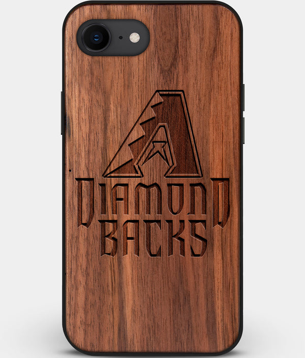 Best Custom Engraved Walnut Wood Arizona Diamondbacks iPhone SE Case - Engraved In Nature