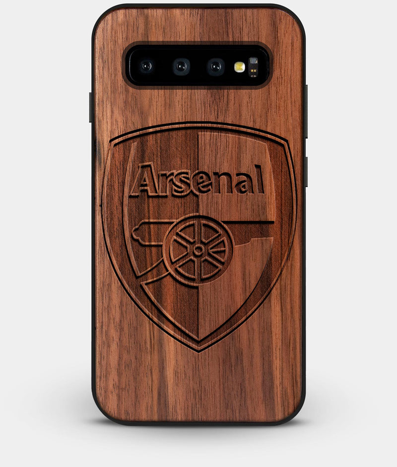 Best Custom Engraved Walnut Wood Arsenal F.C. Galaxy S10 Plus Case - Engraved In Nature