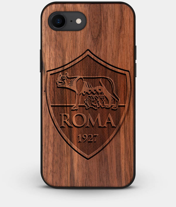Best Custom Engraved Walnut Wood A.S. Roma iPhone 7 Case - Engraved In Nature