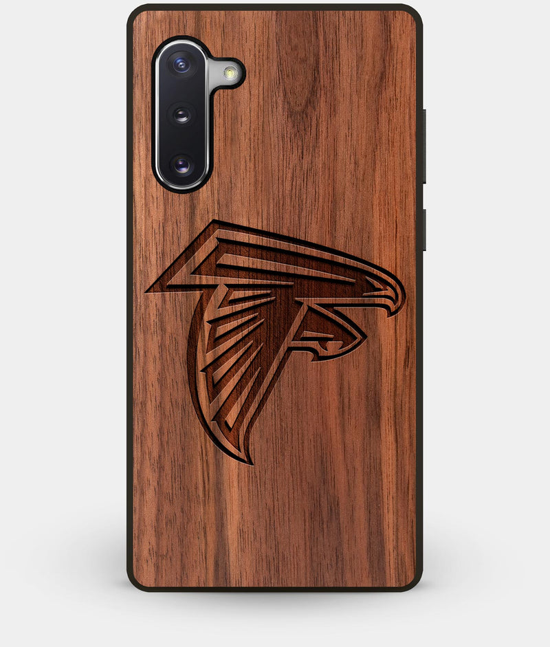 Best Custom Engraved Walnut Wood Atlanta Falcons Note 10 Case - Engraved In Nature